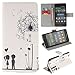 Produktbild Skytar Huawei ALE-L21 Handy Hülle,Schutzhülle für P8 Lite - Flip Stand Case Cover in PU Leder Hülle für Huawei P8 Lite 2015 / ALE-L21 Handytasche Schutzhülle,Weiße Löwenzahn