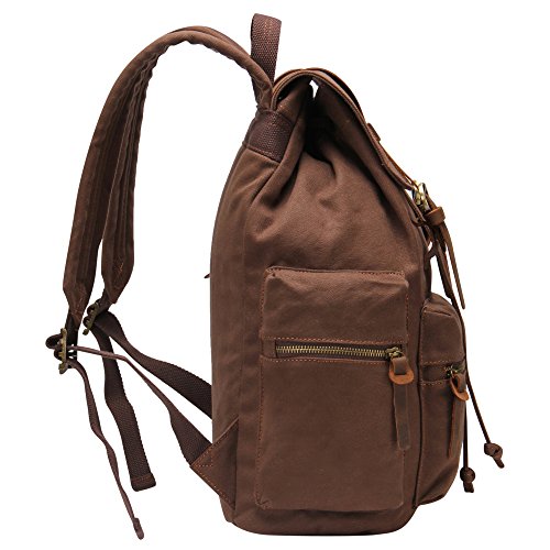 Veevan Herren Damen Vintage Canvas Rücksack Retro Schulrucksack Daypacks - 3