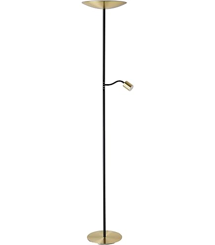 Qazqa Moderne Vloerlamp Staal Met Leesarm Incl. Led En Dimmer - Divo