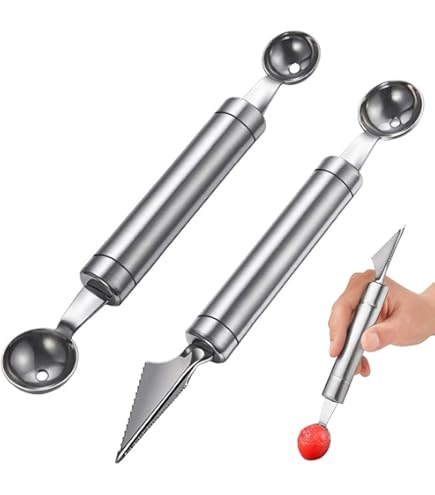 JAONLD 4 Pezzi Fruit Carving Tool,Scavino da Cucina Frutta Tool Set Togli Torsolo Mela Taglia Frutta Remover in Acciaio Inox Utensili da Cucina,Levatorsolo Mela Carving Knife per DIY Fruit Salads