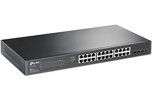 TP-Link TL-SG2428P Jetstream 28-Port Gigabit Smart Switch with 24-Port PoE+, 4 SFP Slots (250 Watt Budget, Centralized Cloud Management Omada SDN, and Intelligent Monitoring)