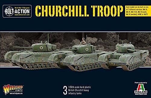 Preisvergleich Produktbild Bolt Action 402011001 WWII British Churchill Troop 3 Miniatures Infantry Tanks