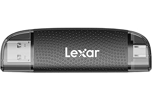 Lexar Lecteur USB-A/C à Double Emplacement, Vitesse de Transfert jusqu'à 205 Mo/s, Prend en Charge Les Cartes SD et microSD