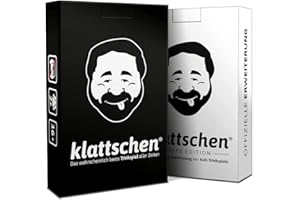 DENKRIESEN klattschen® Doppelpack | Trinkspiel Kartenspiel | White Edition & Classic | Partyspiel für Erwachsene | 2–10 Spieler | Lustiges Saufspiel | Kompaktes Format | Geschenkidee