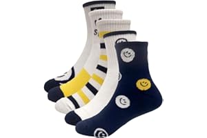 BALSETI Calcetines para Niños y Niñas. 80% Algodón. Calcetines con Estampados Divertidos y Originales. Packs de 6 Pares para Uso Diario. Variedad de Tallas entre 22-36.
