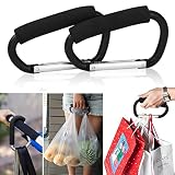 2pcs Strong Buggy Carabiner Hooks Mummy Clip Pram Pushchair Shopping Bag Holder - 14cm