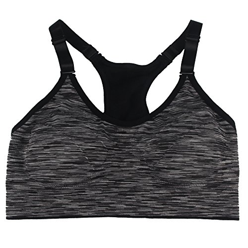 DODOING Komfort Damen Starker Halt Gepolsterter Push up Ohne Buegel Sport BH Bustier Stretch Workout Yoga BH Sport Fitness BH Tank Top Schulterfrei - 2