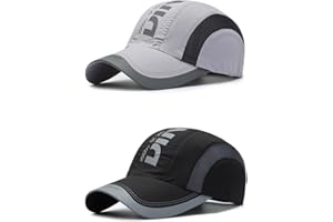 DEER PLATZ 2 Pièces Casquette de Baseball, Casquettes de Sport Outdoor, Chapeau Anti-Soleil Cap, Casquette Réglable Unisexe, Casquette Femme, Réglable, pour Femmes, Hommes, Pêche, Alpinisme
