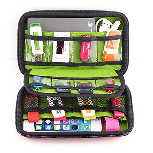 MystiTL Tragbare Festplatte Kabel und sonstiges Zubehör für Electronisches Zubehöre Organizer Case Tasche Psp Spiel Taschen Tragetasche Wasserdicht für USB Drive Shuttel - 5