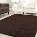 Produktbild Teppich-Home Star Shaggy Teppich Farbe Hochflor Langflor Teppiche Modern für Wohnzimmer Schlafzimmer Uni Farben, Farbe:Braun, Maße:60x100 cm
