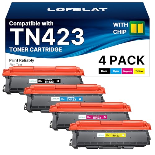 LOFBLAT TN423 TN421 Cartuccia toner compatibile come ricambio per Brother TN-423 TN-423BK TN-421 MFC-L8690CDW MFC L8690CDW DCP-L8410CDW MFC-L8900CDW HL-L8260CDW HL-L8360CDW nero, ciano, giallo