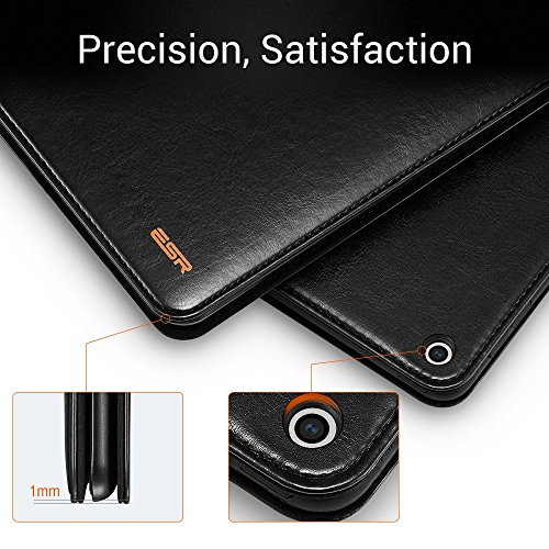 Neues iPad 9.7 2017 Hülle, ESR® Intelligent Bildserie Cover Unternehmen Stil Case PU Ledertasche mit Auto aufwachen / Schlaf Funktion Schutzhülle für Neue iPad 9.7 Zoll 2017 (Schwarz) - 6