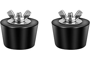 CDDCWZ 2 Stück Pool Winterstopfen, 38 mm Winter-Poolstopfen mit Edelstahl-Flügelmutter, Pool Winterstopfen für Einlaufdüse Gummistopfen Verhindert das Einfrieren