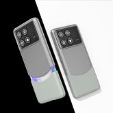 Elfia Xiaomi Poco X6 Pro ile Uyumlu Şeffaf 2 Par&ccedil;alı Koruma Kılıf Dub Gri