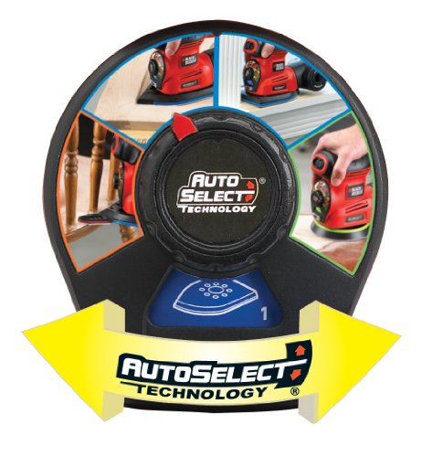 Black + Decker 220 Watt Multischleifer Autoselect 4-in-1 Schleifer, inklusive Zubehör und im Koffer, KA280K - 9