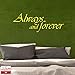 Produktbild Wandtattoo W346 Always and forever - Schlafzimmer (156x58 cm) türkis