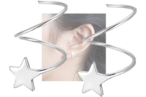 SLUYNZ Pendientes de estrella de plata de ley 925 para mujeres adolescentes y niñas