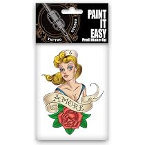 2x XXL Temporäre Tattoos – Revolver, Rosen, Geld Motive, Bis 45cm Groß, Wasserfest