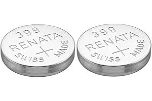 BEST PRICE SQUARE Renata - Batería 399 SR927W, color plateado, 1,55 V, fabricada en Suiza, 2 unidades