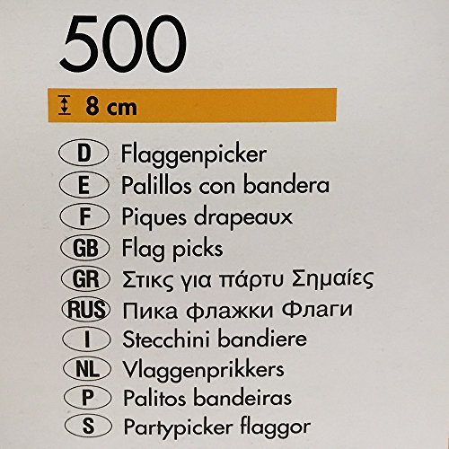 500 Deko-Picker 8 cm „Nationen“ Flaggenpicker - 5
