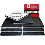 Effektive, rutschfeste Bodenschutz-Pads: 8 quadratische 100 mm rutschfeste Pads. Zwei Gummischichten und Vollfilz sorgen für einen sorgfältigen Schutz für alle Arten von Böden - Holz, Laminat, Fliesen usw.. Unsere rutschfesten Polster halten alle Möbel an Ort und Stelle.