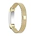 Produktbild Sansee Uhr Armband Band Strap Für Fitbit Alta HR Uhr (echtes Edelstahl) (Fitbit Alta HR 135-235mm, Gold)