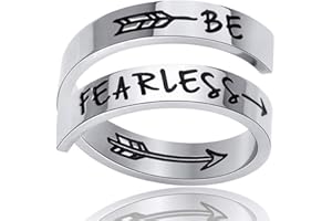 Kucheed Anelli Regolabili, Gioielli Ispirati All'anello Sono Abbastanza Inciso,Anello di Torsione a Spirale in Acciaio Inossidabile,Regali di Laurea di Compleanno per Donne Uomini