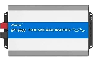 EPEVER IPT 1000-12 Convertisseur de Tension sinusoïdal Pur 1000 W 12 V CC vers 230 VAC, idéal pour l'éclairage d'urgence Domestique Hors Grid, système monté sur véhicule, etc.
