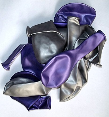 50 lila silber Luftballons Farben EU Ware vom Sachsen Versand