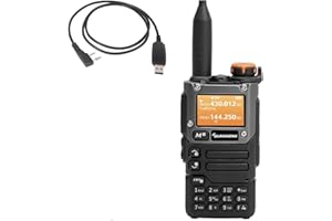 PUEKEO Quansheng UV-K5(8) VHF UHF Dual Band Ham 5W Portable Two-Way Radio with FM - UV-K5 Plus W/USB Programming Cabl
