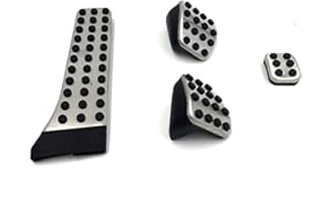 ihreesy Kit de Cubierta de Almohadilla para Pedal de Coche,Sin Taladros para Pedales Acero Inoxidable Compatibles con C E S GLK SLK CLS SL-Class W203 W204 W211 W212 W210,Transmisión manual