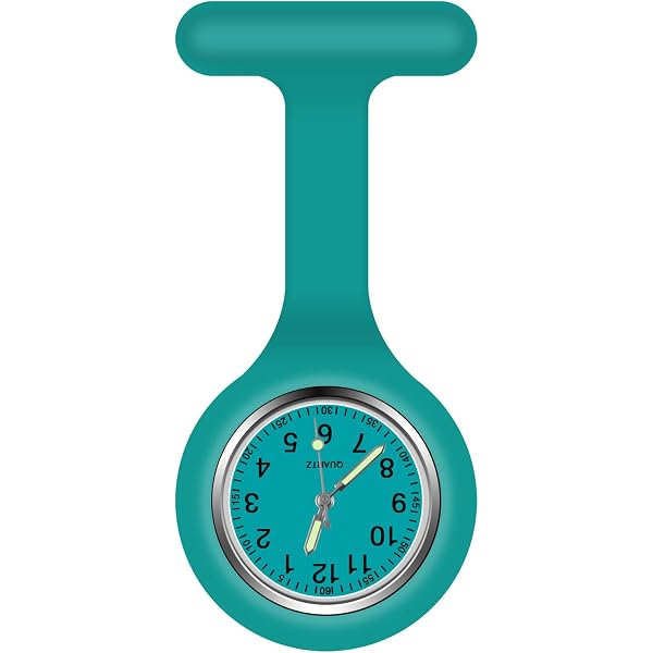 Lot De 4 Montres Infirmière à Épingle - Silicone - Lumineuse - Pour Blouse Ou Stéthoscope