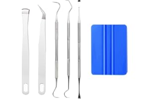 Chedin Plotter Zubehör 6 Stück DIY Bastelwerkzeug Set Vinyl Jäten Werkzeuge Edelstahl Plotter Entgitterwerkzeug für Selbstklebendes Vinyl, Silhouette, HTV, Cameos, Beschriftung, Labelling