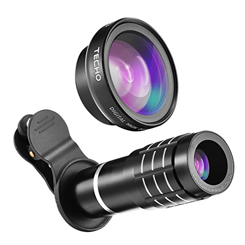 TECHO-Universal-12X-Zoom-Telephoto-Lens-Professional-HD-Super-Wide-Angle-Lens-Macro-Lens-for-iPhone-7-6s-Plus-SE-Samsung-Galaxy-S8-S7-Edge-Google-Most-Smartphones