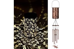 HYWEAN HSAFE Regalo para el Día de la Madre, Campanillas de Viento Solares, Carrillon de Viento Exterior, Campanillas de Viento para Exteriores, Regalos para Mujeres y Madres