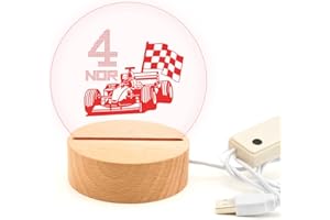 GENERIC Engraved Number 4 Lando Norris Desk Lamp | Racing Car Desk Lamp | Formula 1 Merchandise Decor | F1 Gifts for Men Him | Birthday Gift for Brother