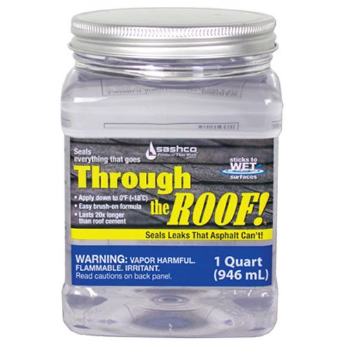 Sashco Through The Roof Sealant, Brush Grade, 1 Quart Can, Clear (Pack of 1)
