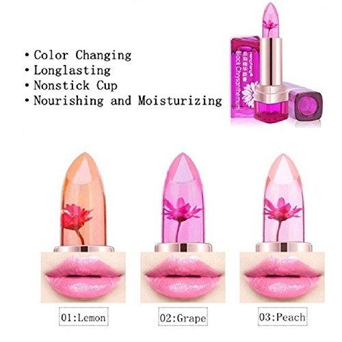 TOPBeauty Gelee Blumen Lippenstift Wasserdichte Long Lasting Lip Balm Color Change Magie Matte Jelly Lippenstift Peach - 2