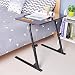 Produktbild Soges höhenverstellbar Laptoptisch Essentisch Notebooktisch für Bett und Sofa Betttisch Laptoptisch Holz Schwarz S1-2BK