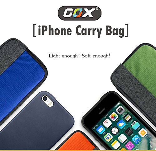 iPhone 7 Plus Case Sleeve, GOX Wasserdicht Shockproof 6 Zoll Kissen Schutzhülle Hülle Tragetasche Tasche Schutzhülle Tasche Dual Zipper Handtasche für Apple iPhone 7/7 Plus (Brauner Inder) - 2