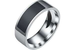 Busirde Intelligente Accessori Impermeabili Anelli Intelligenti NFC Multifunzionale Magica indossabile l'anello di barretta del LED Digital black13# 8 Millimetri