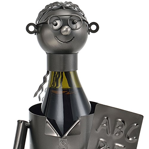 [en.casa] Flaschenhalter Lehrer Weinhalter Geschenk Weinflaschen-Halter Wein Ständer – Perfektes Weihnachtsgeschenk - 6