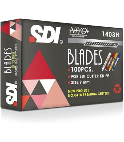 SDI 1403H Snap Off Cutter Blades, 9 Mm Quality Carbon Steel Blades