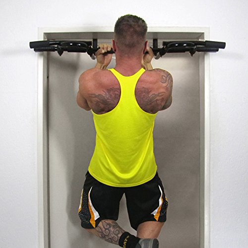 Türreck, Klimmzugstange, Trainings Gerät für Türrahmen, bis 130 kg belastbar, inkl. Schlaufen - 5