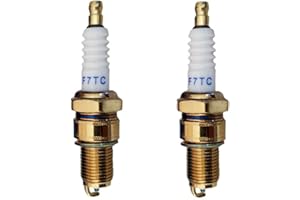 ELGBIAOXI 2 Pcs Replacement of F7TC Spark Plug Gasoline Engine Spark Plug for Generator Tractor ATV Dirt Bike Go Kart Moped Scooter