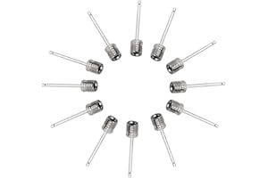 SHULLIN 20 Stück Ballnadeln Adapter Silber Ballpumpe Nadeln Ball Ventil Nadel Set Nadel Ersatznadeln Ballpumpennadel für Fußball Handball Basketball Volleyball Ballpumpe Fußball