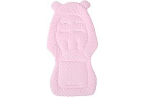 BAOQIFONG Cuscino Passeggino, Cuscino Riduttore Passeggino, Cuscino Riduttore Per Passeggino, Copriseduta Per Passeggino, Materassino Passeggino, Comodo Tappetino Per Passeggino In Cotone Traspirante, Rosa