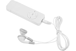 ANNADUE Lettore MP3, Mini Lettore Musicale MP3 Suono HiFi Portatile Lettore Musicale Digitale Batteria Integrata da 180 MAh, Supporta Fino a 64 GB (Bianco)