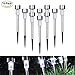 Produktbild Hankyky 10Pack Solar Power Landschaft Pathway Lampe Außen Edelstahl LED Terrasse Hof Garten Dekor Nachtansicht Licht