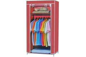 VR VETRINEINRETE Vetrineinrete® Guardaroba in Tessuto salvaspazio per Campeggio Organizer Armadio con Zip e scaffali 150x60x45 cm